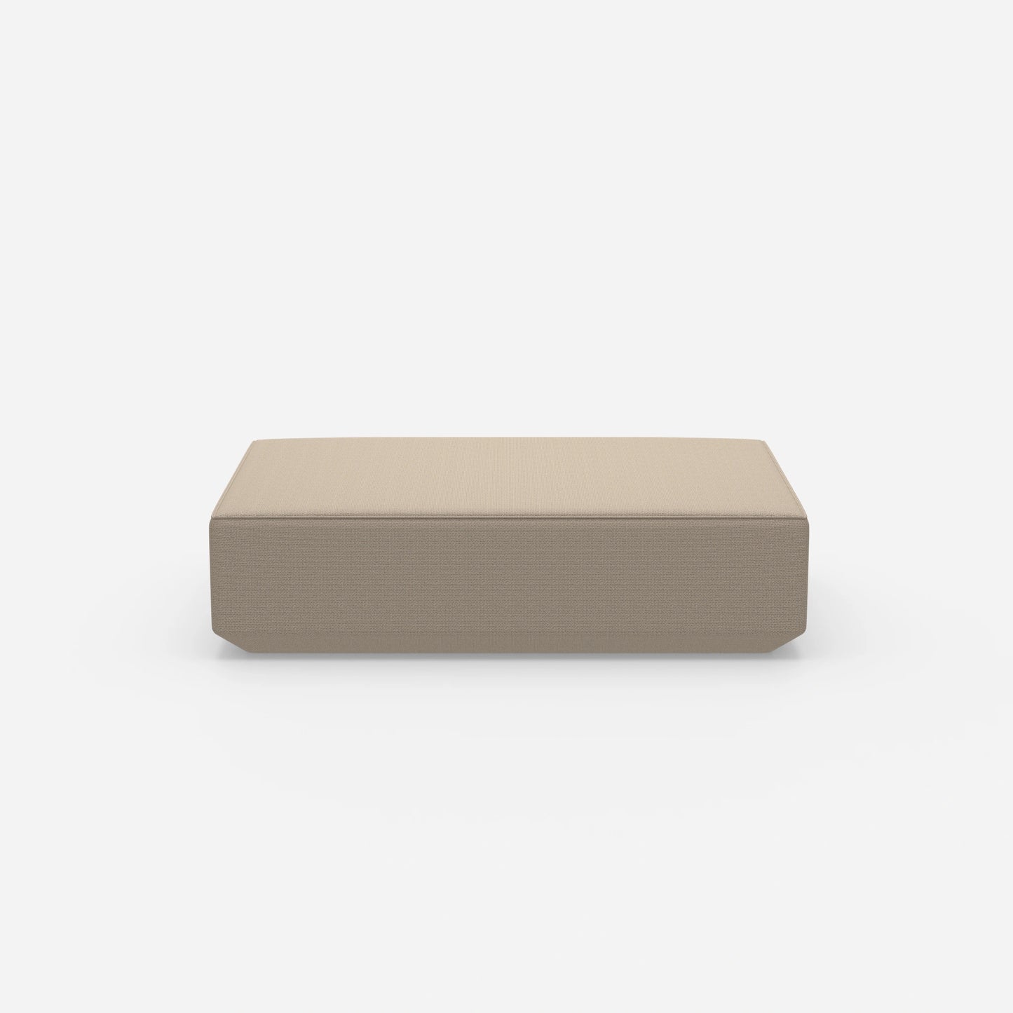 Pouf color crema dal davanti