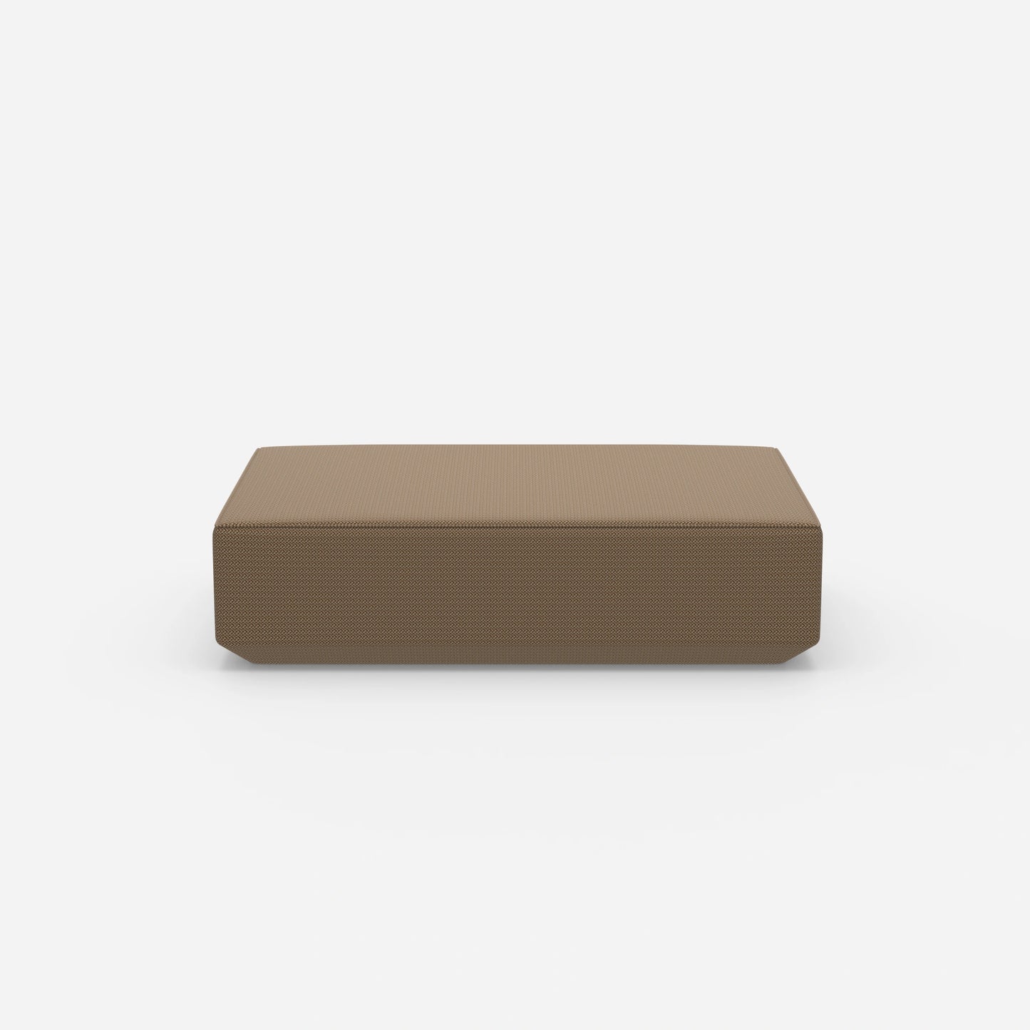 Pouf color crema dal davanti