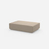 Pouf color crema visto di lato