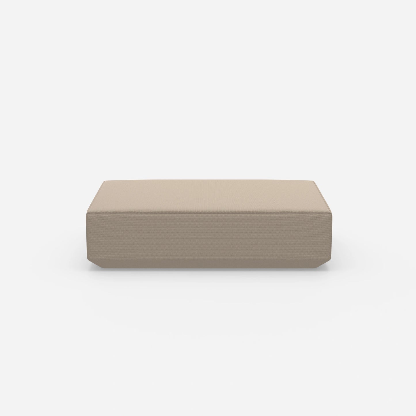 Pouf color crema dal davanti