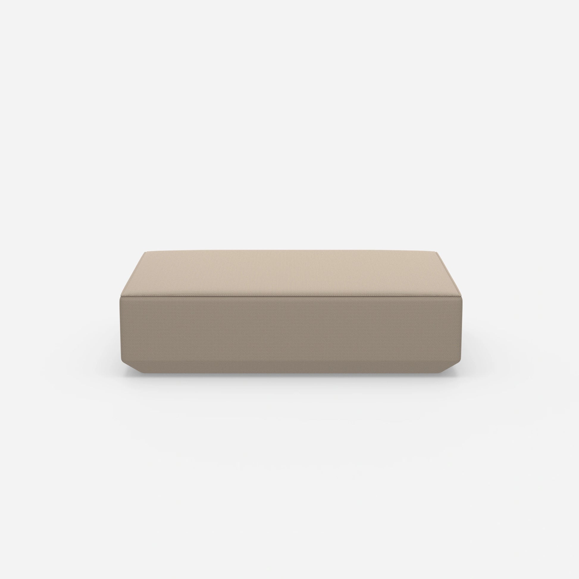 Pouf color crema dal davanti