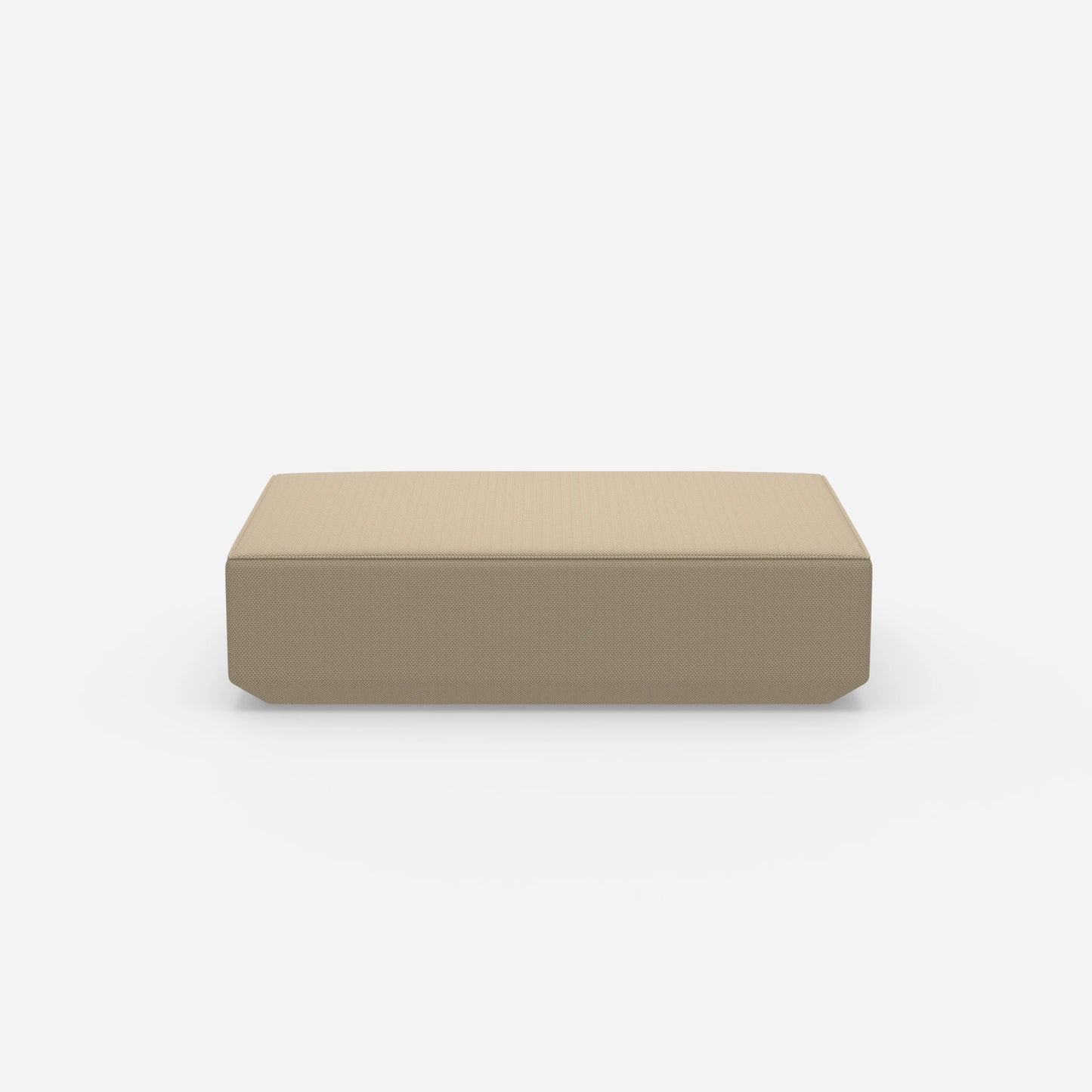 Pouf color crema dal davanti