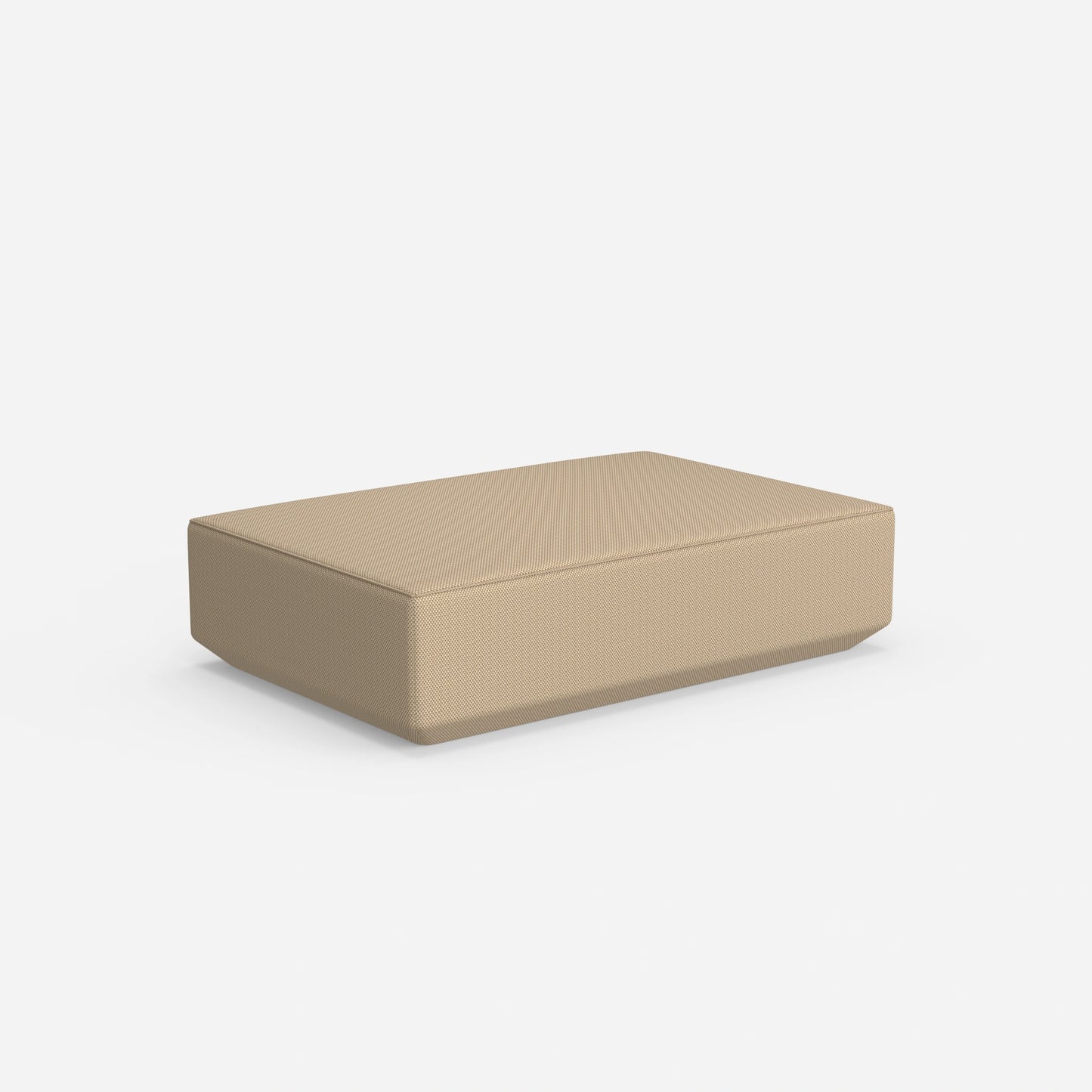 Pouf color crema da dietro