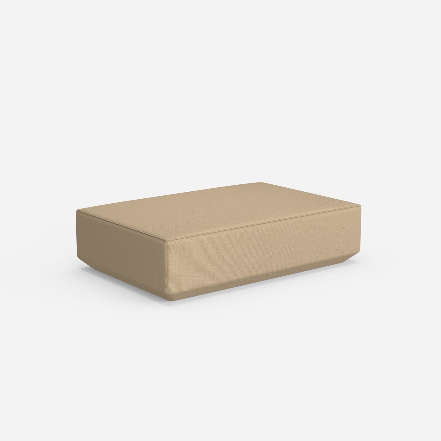 Pouf color crema da dietro