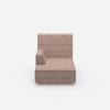 Piccola chaise longue con schienale alto frontale