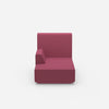 Piccola chaise longue con schienale alto frontale