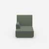Piccola chaise longue con schienale alto frontale