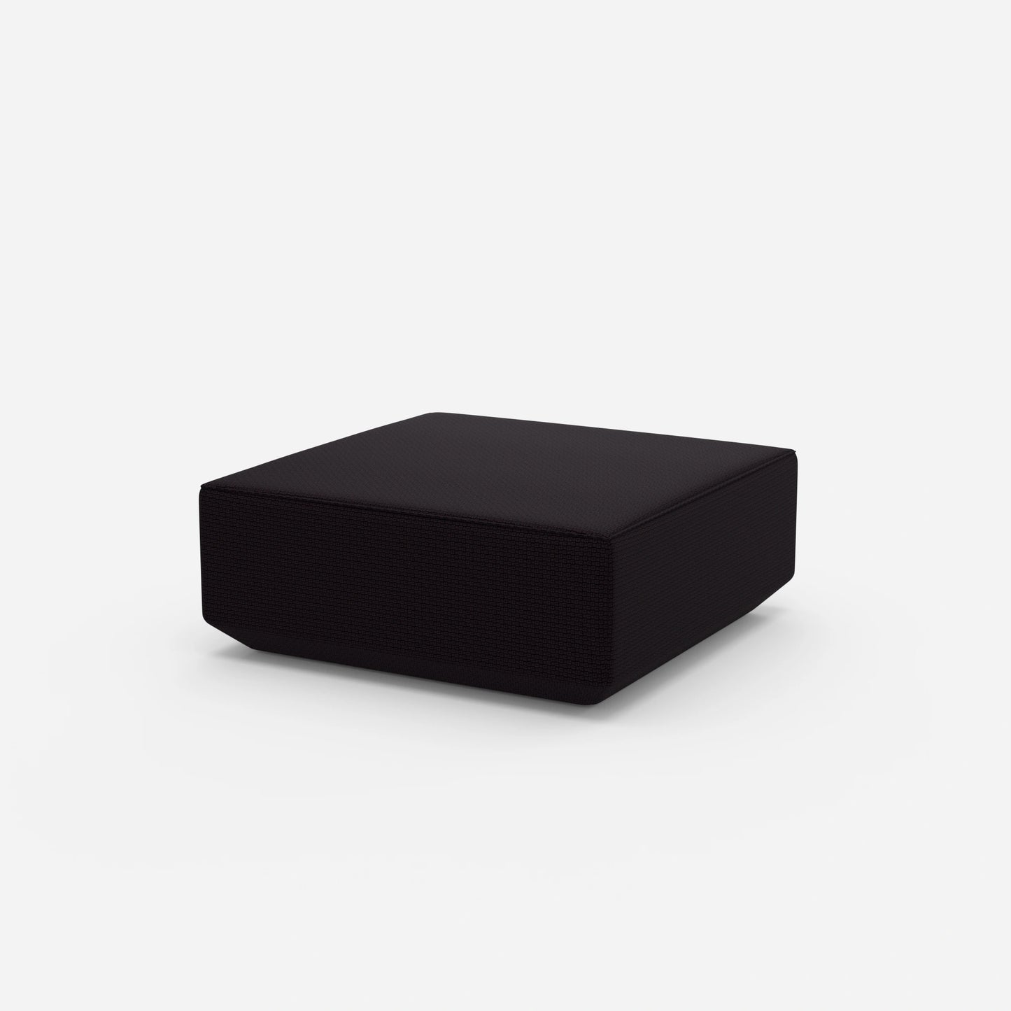 Pouf viola visto di lato