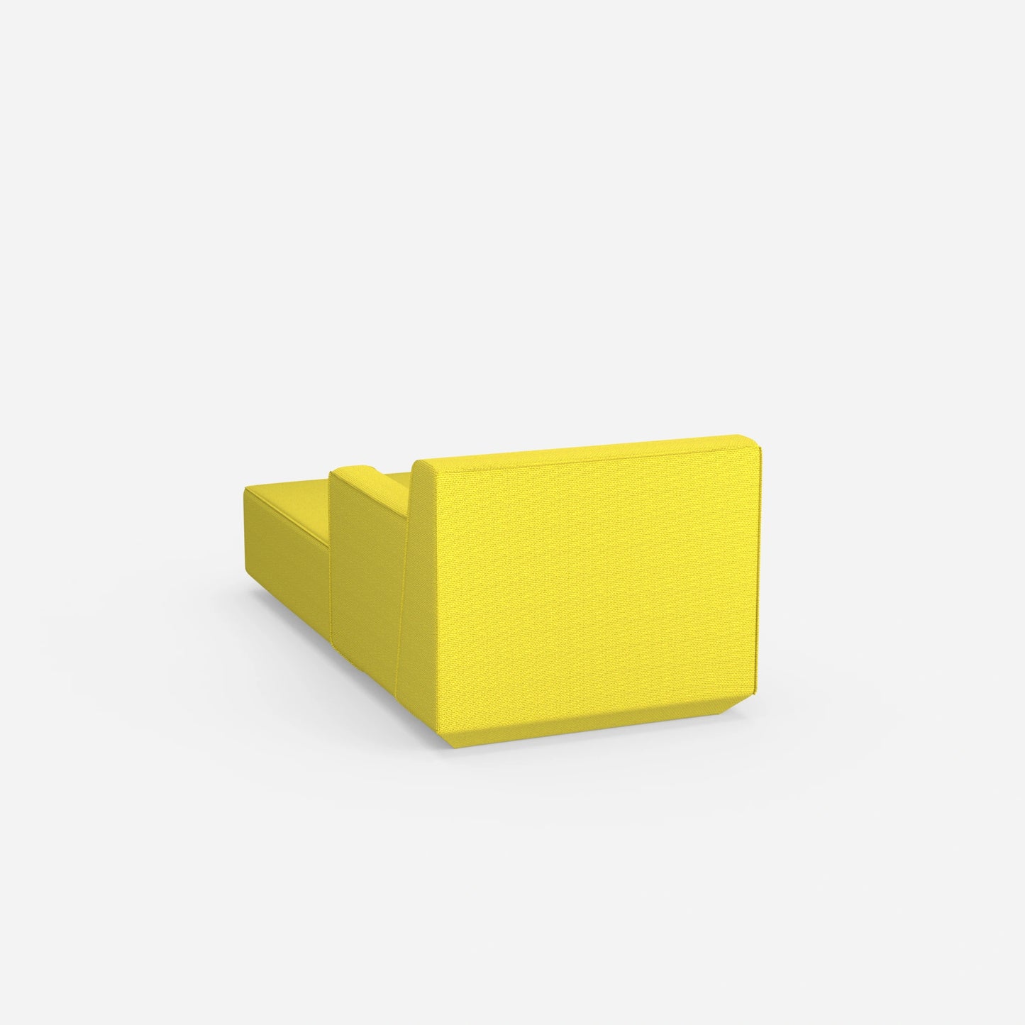 Ricamiere moderne in giallo da dietro
