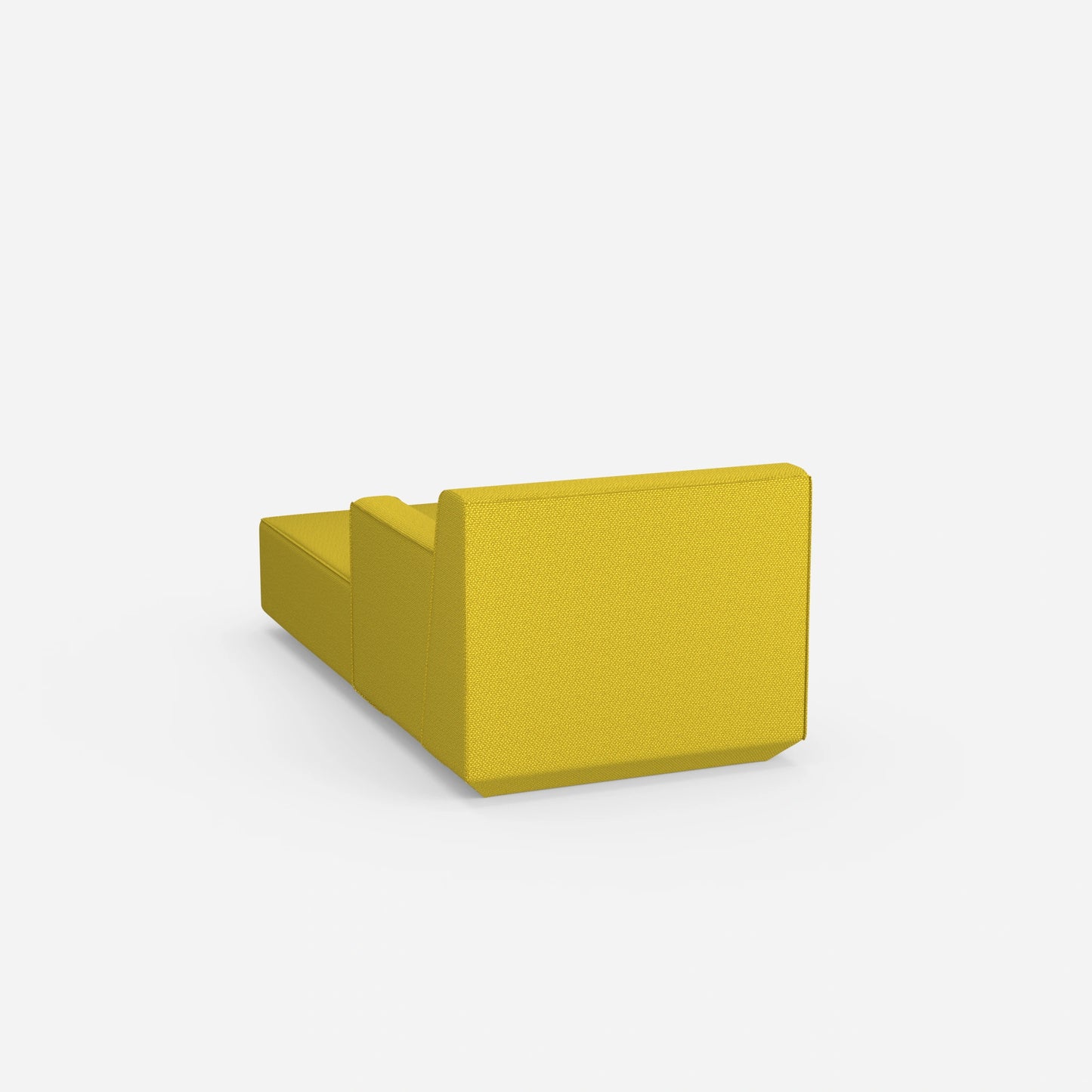 Ricamiere moderne in giallo da dietro