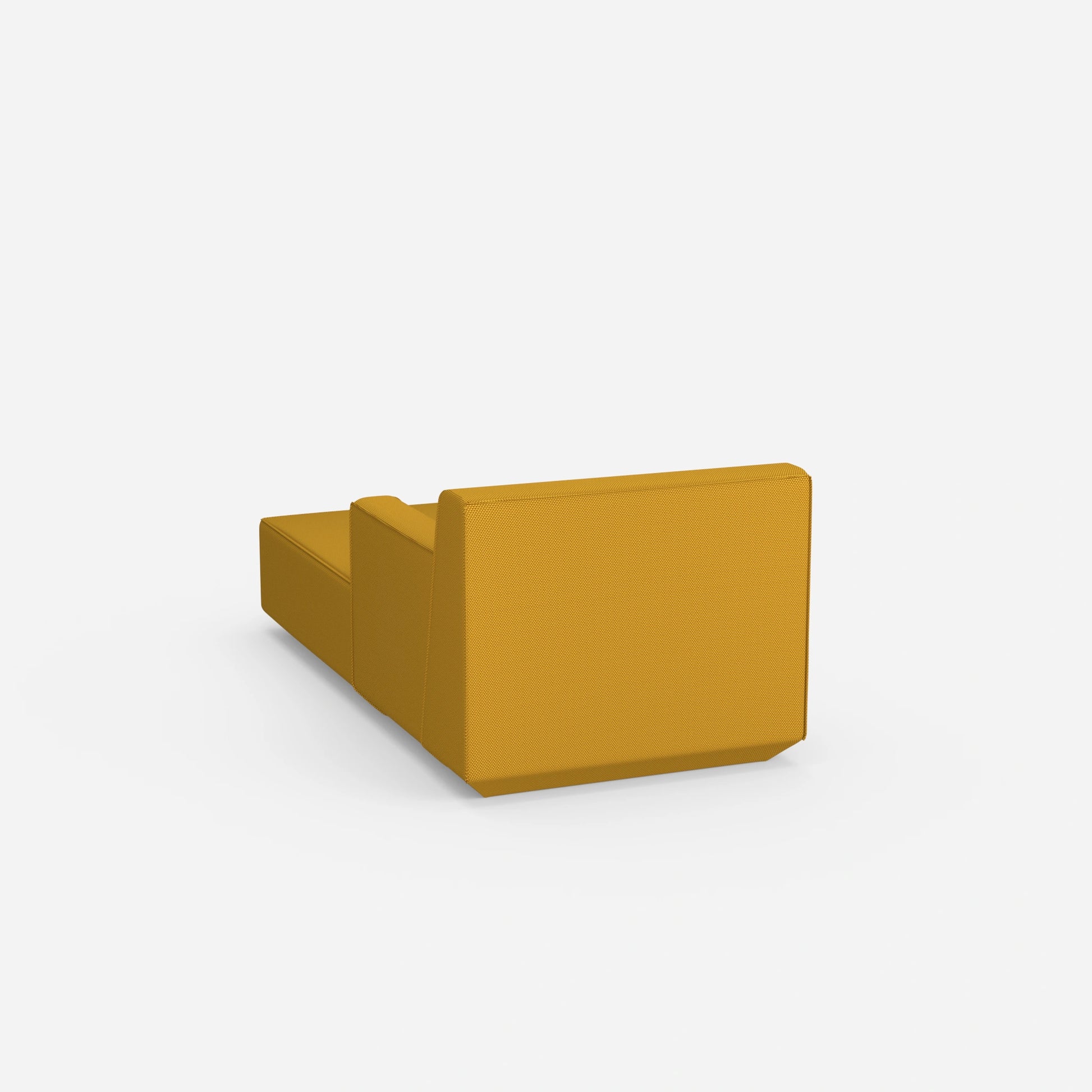 Ricamiere moderne in giallo da dietro