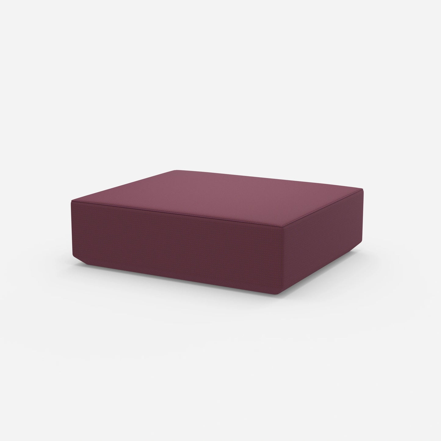 Pouf moderno di grandi dimensioni visto di lato