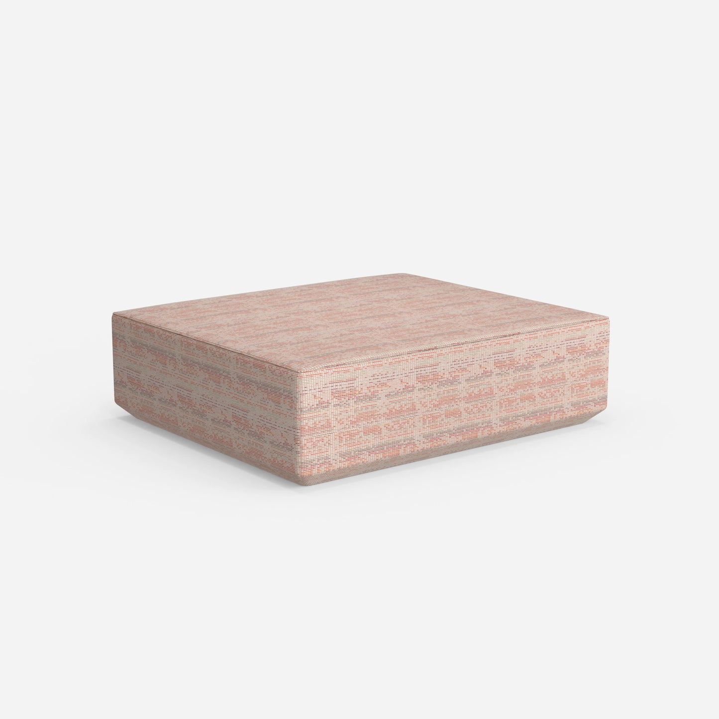 Pouf moderno di grandi dimensioni visto da dietro