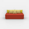 Pouf modulare moderno visto di fronte