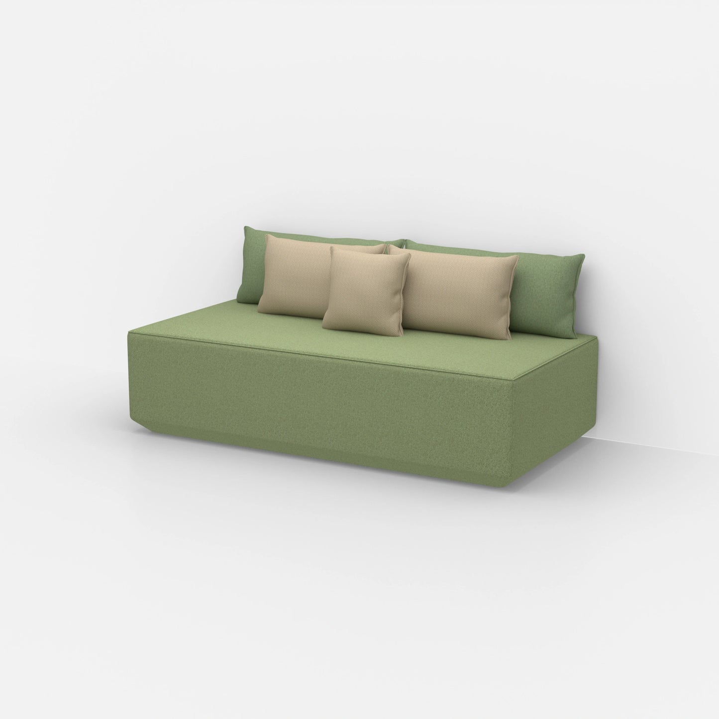 Pouf modulare moderno visto di lato