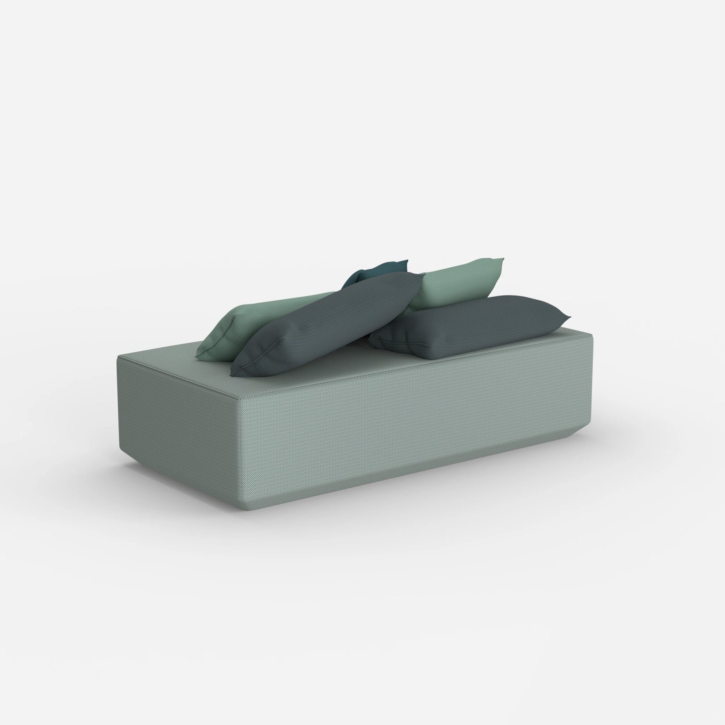 Pouf modulare moderno da dietro