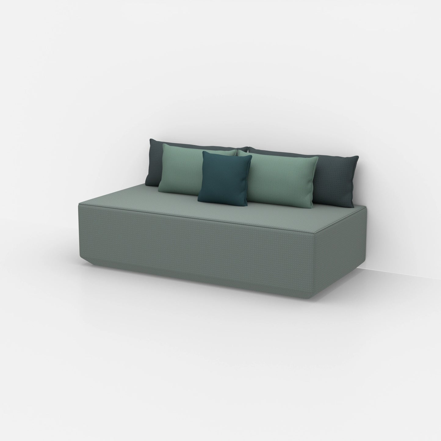 Pouf modulare moderno visto di lato