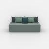 Pouf modulare moderno visto di fronte