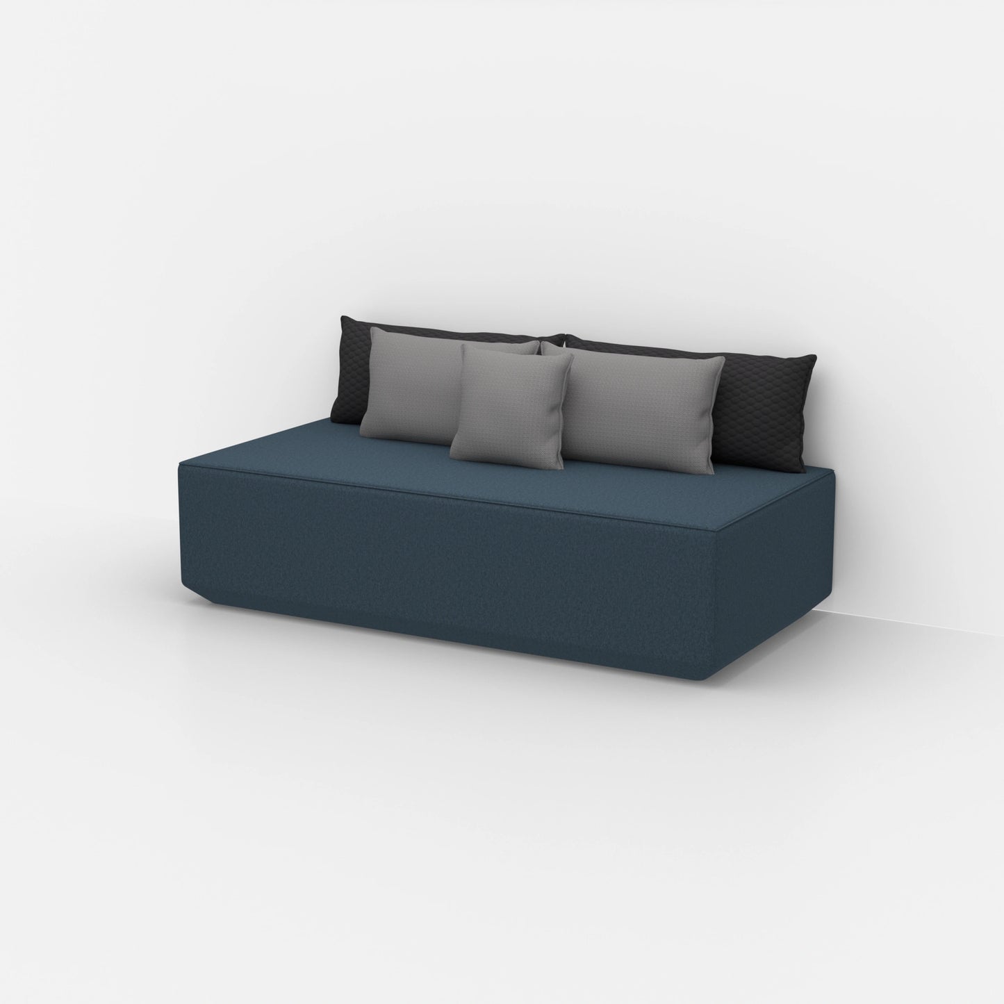 Pouf modulare moderno visto di lato