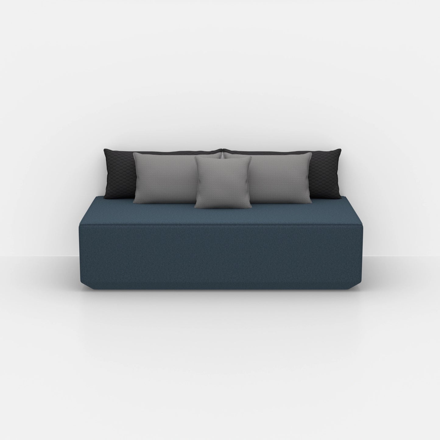 Pouf modulare moderno visto di fronte
