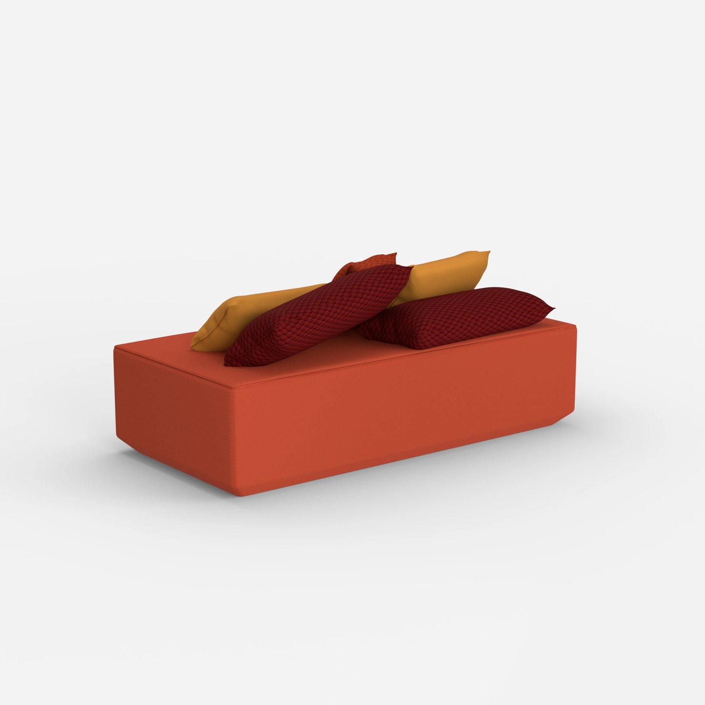 Pouf modulare moderno da dietro