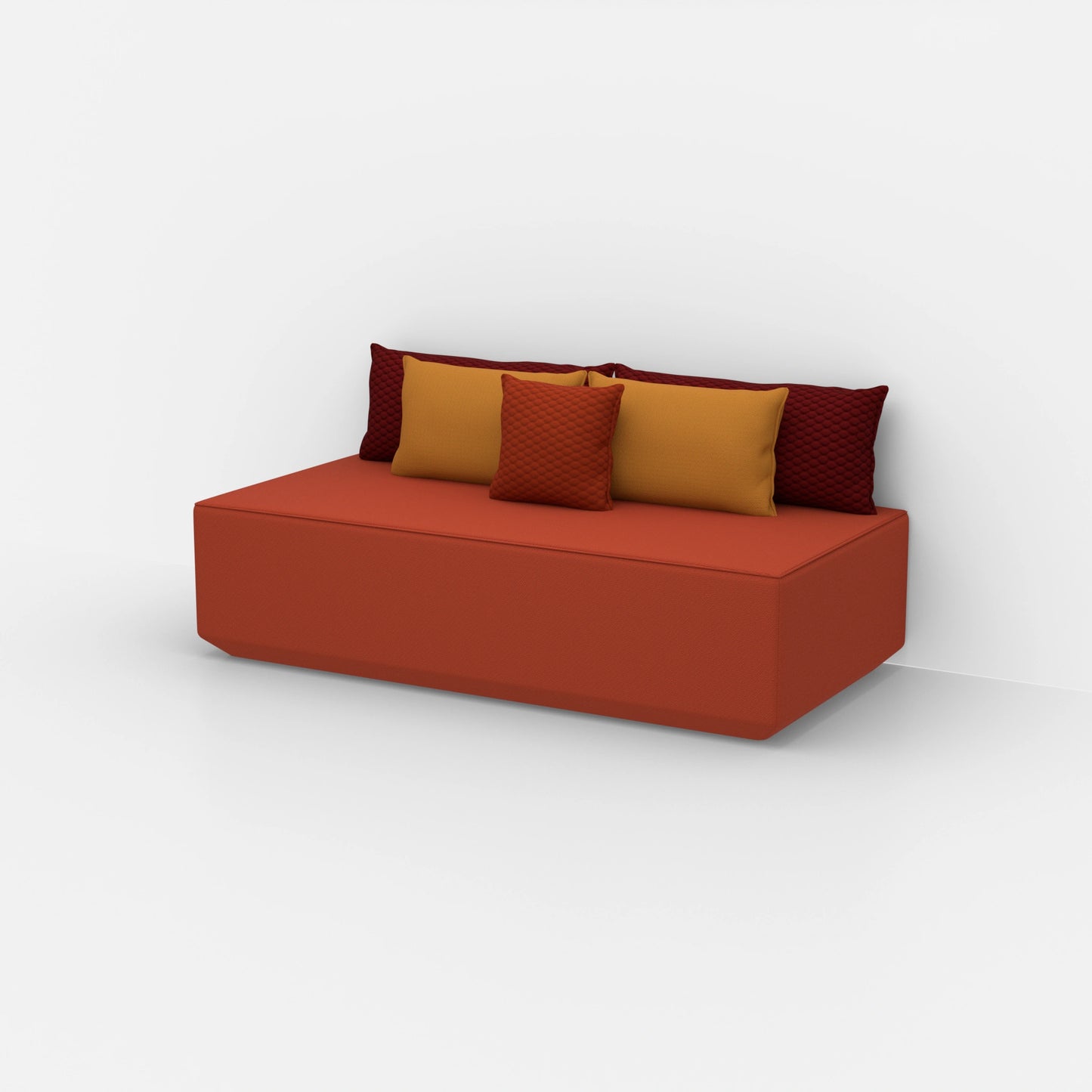 Pouf modulare moderno visto di lato