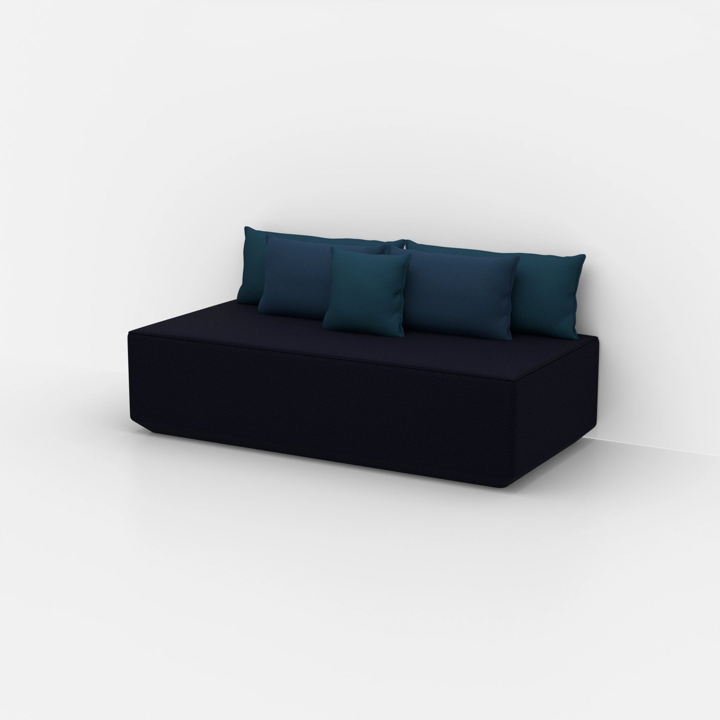 Pouf modulare moderno visto di lato