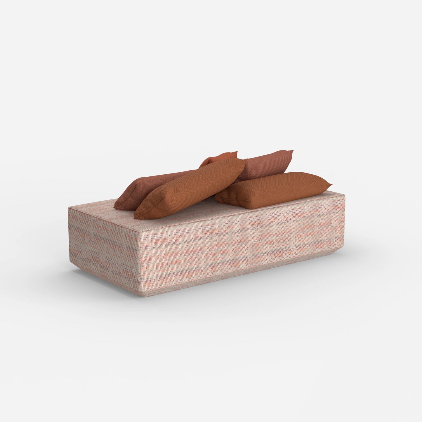 Pouf modulare moderno da dietro