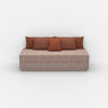 Pouf modulare moderno visto di fronte
