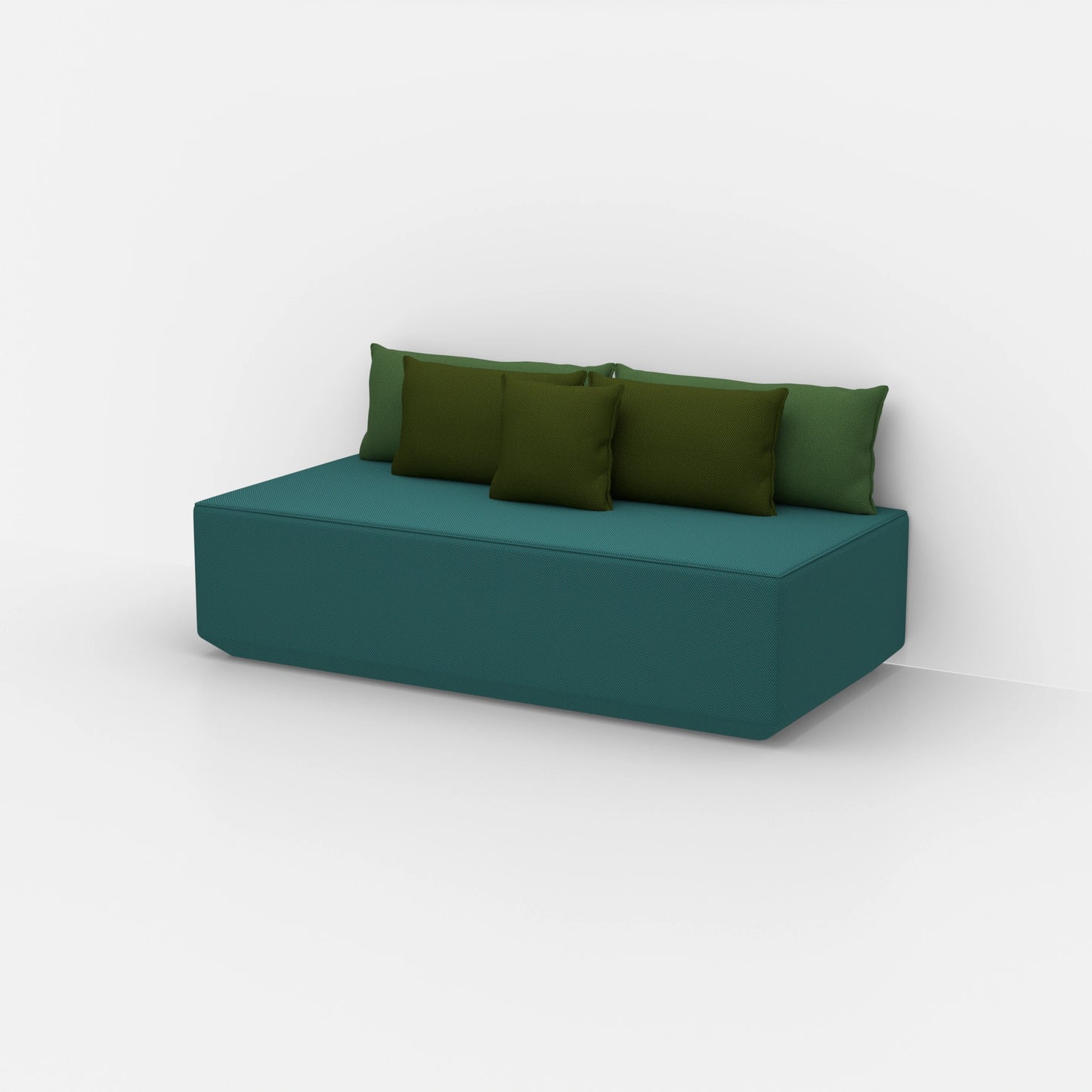 Pouf modulare moderno visto di lato