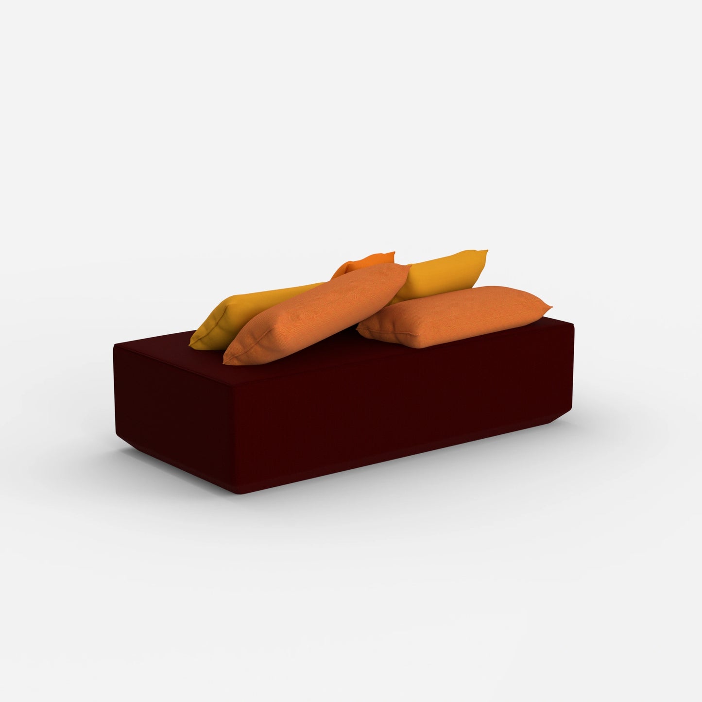 Pouf modulare moderno da dietro