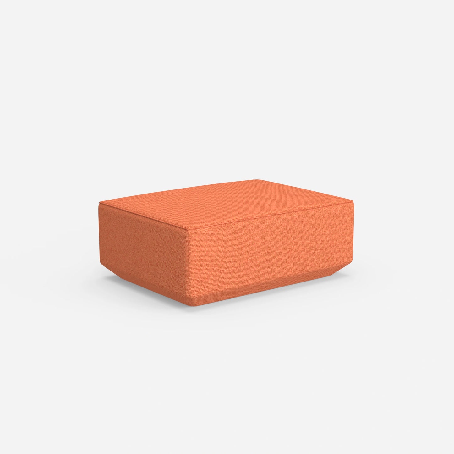 Pouf moderno arancione da dietro