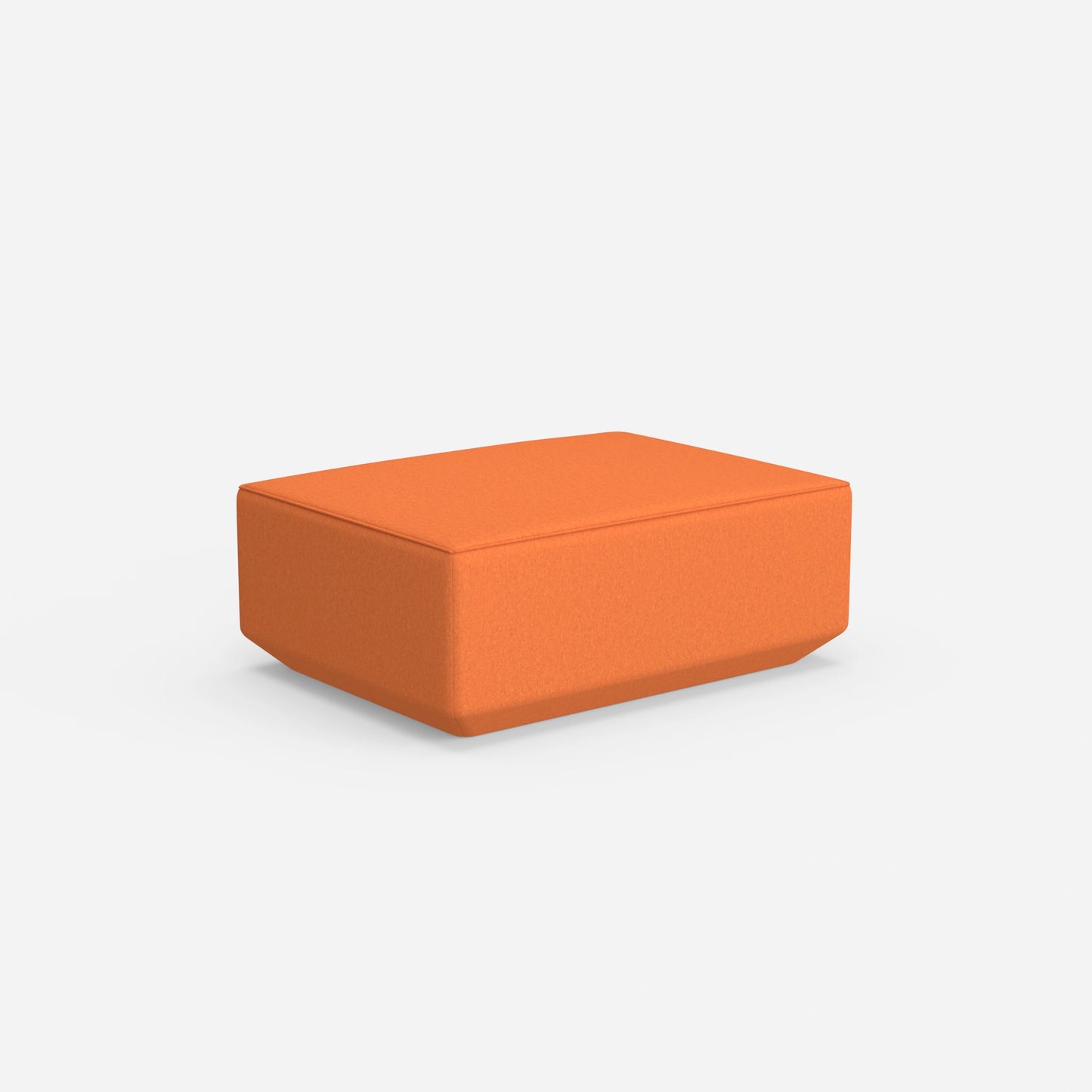 Pouf moderno arancione da dietro