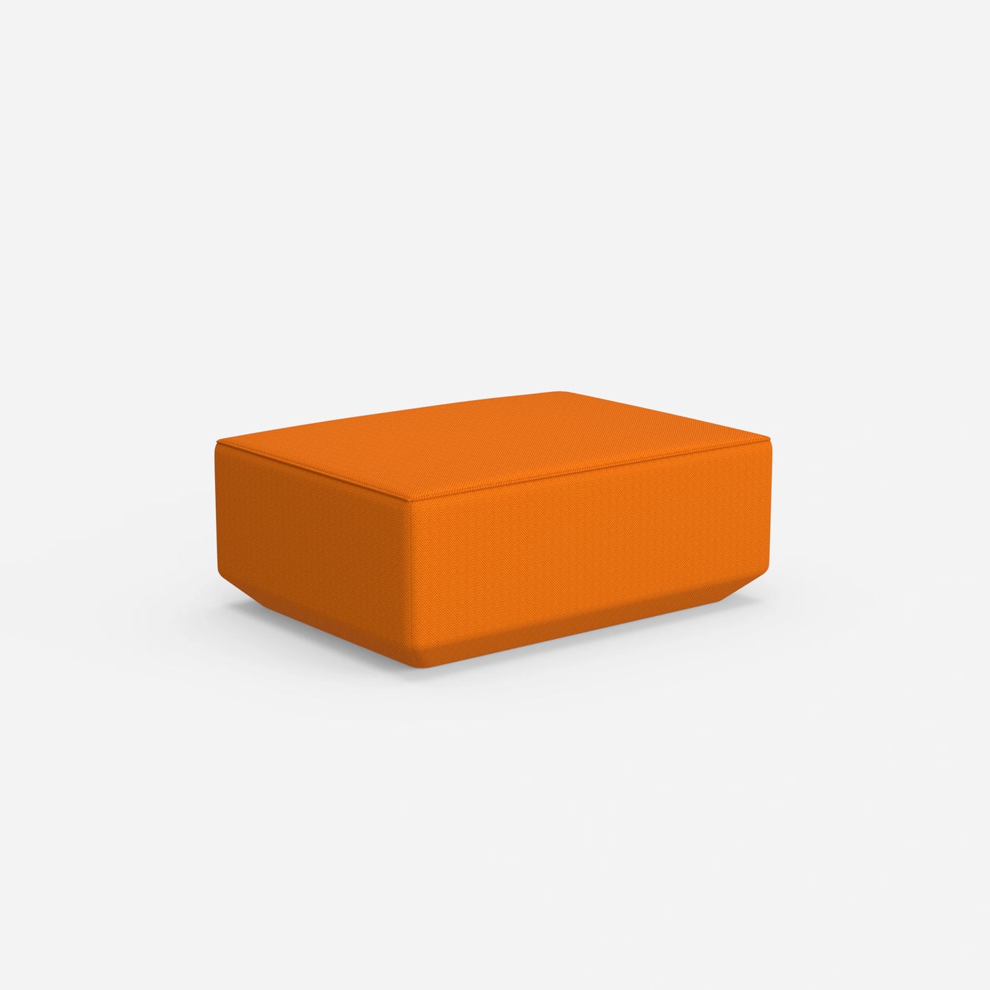 Pouf moderno arancione da dietro