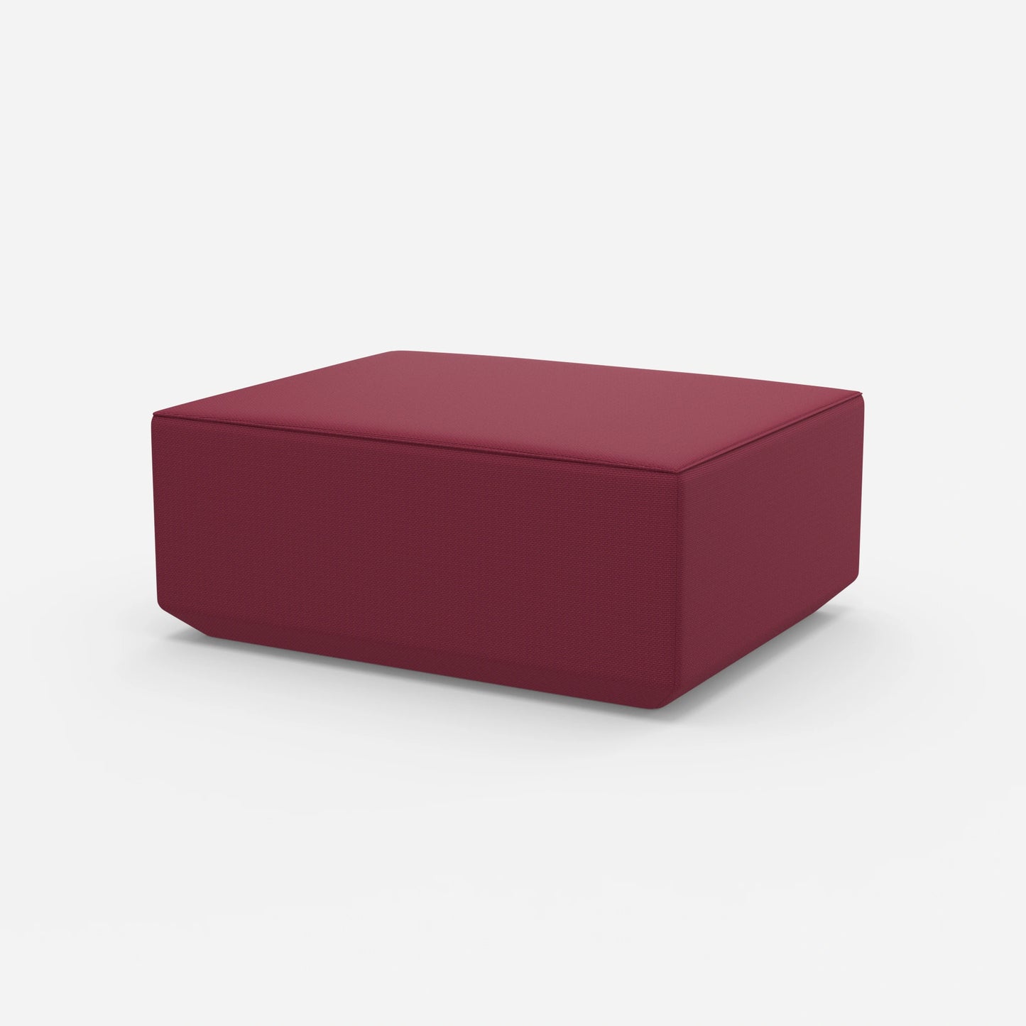 Pouf moderno rosa dal lato