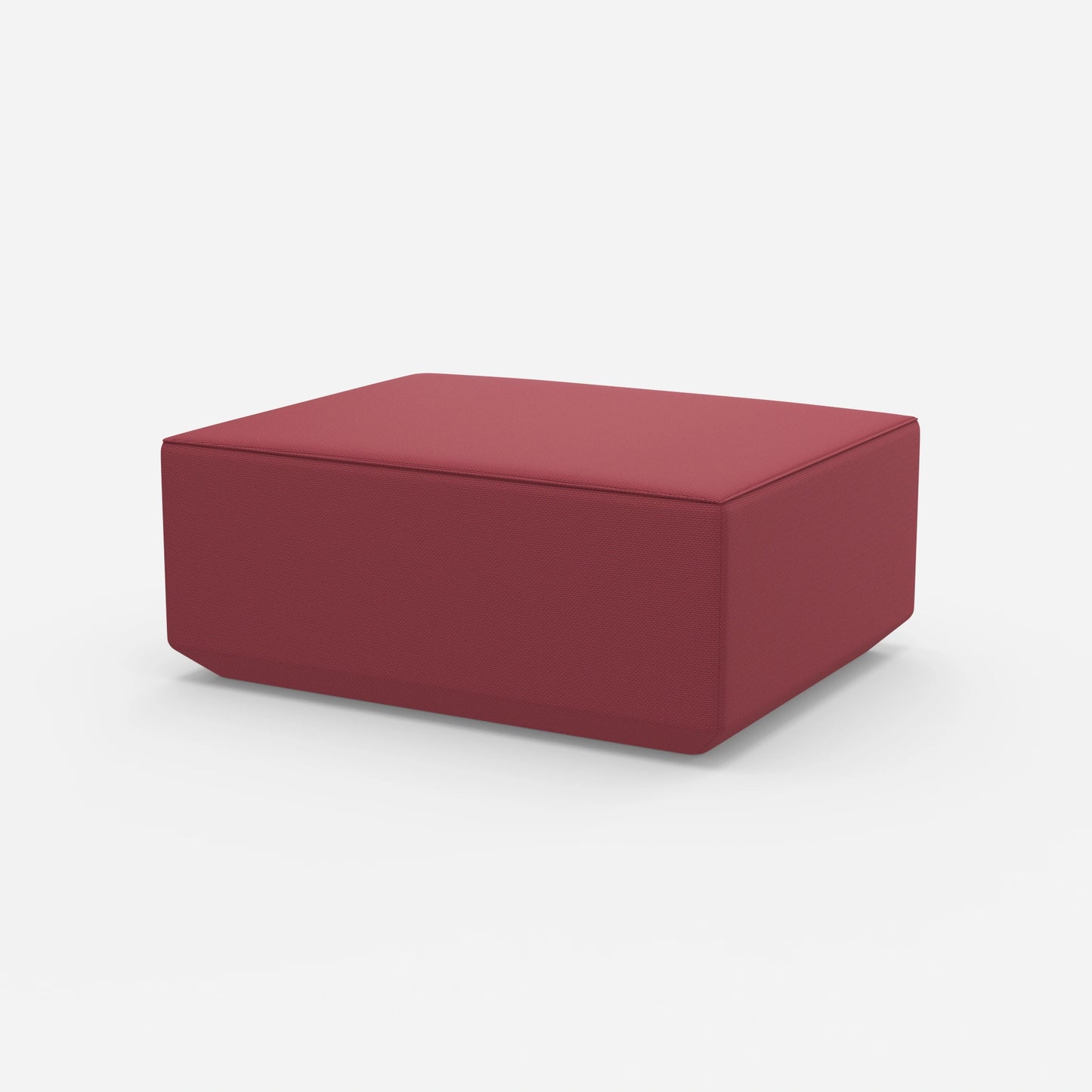 Pouf moderno rosa dal lato