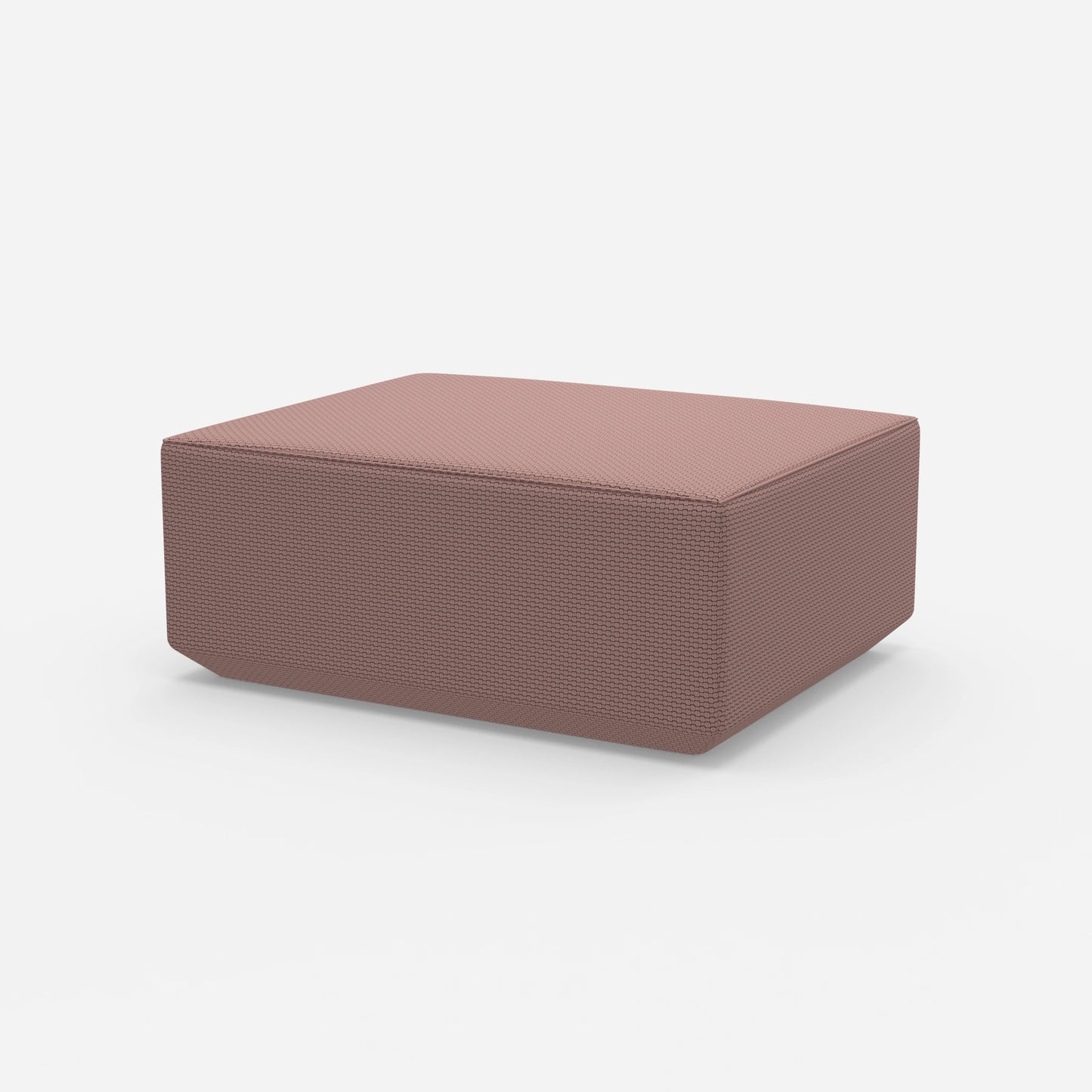 Pouf moderno rosa dal lato