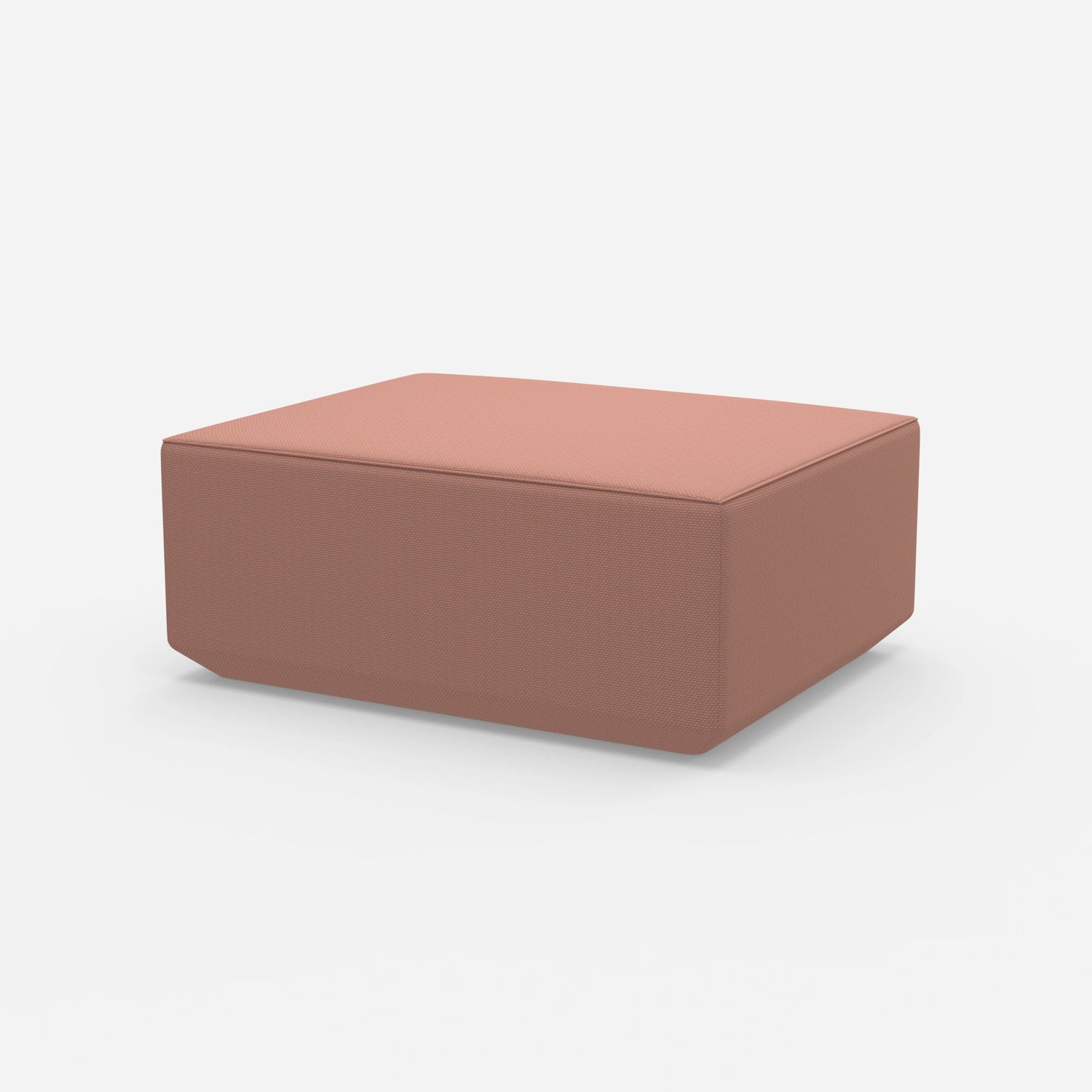 Pouf moderno rosa dal lato