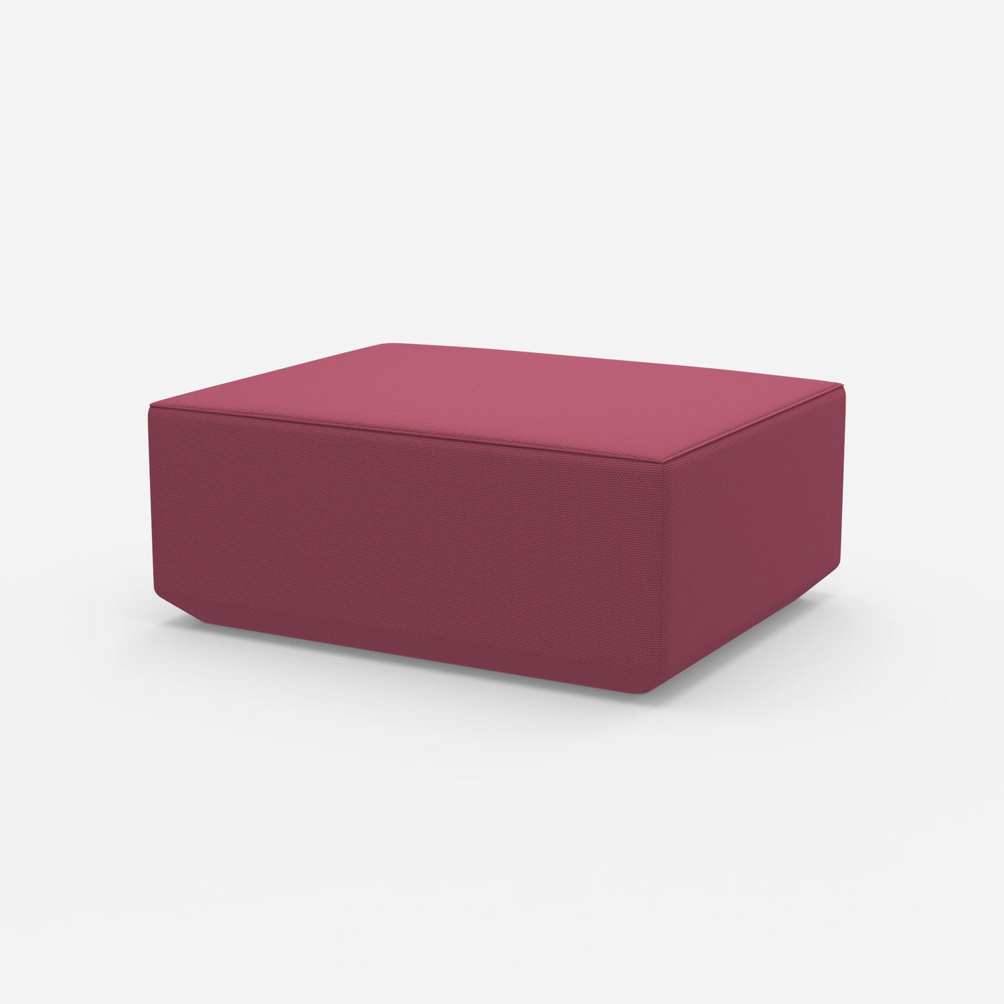 Pouf moderno rosa dal lato