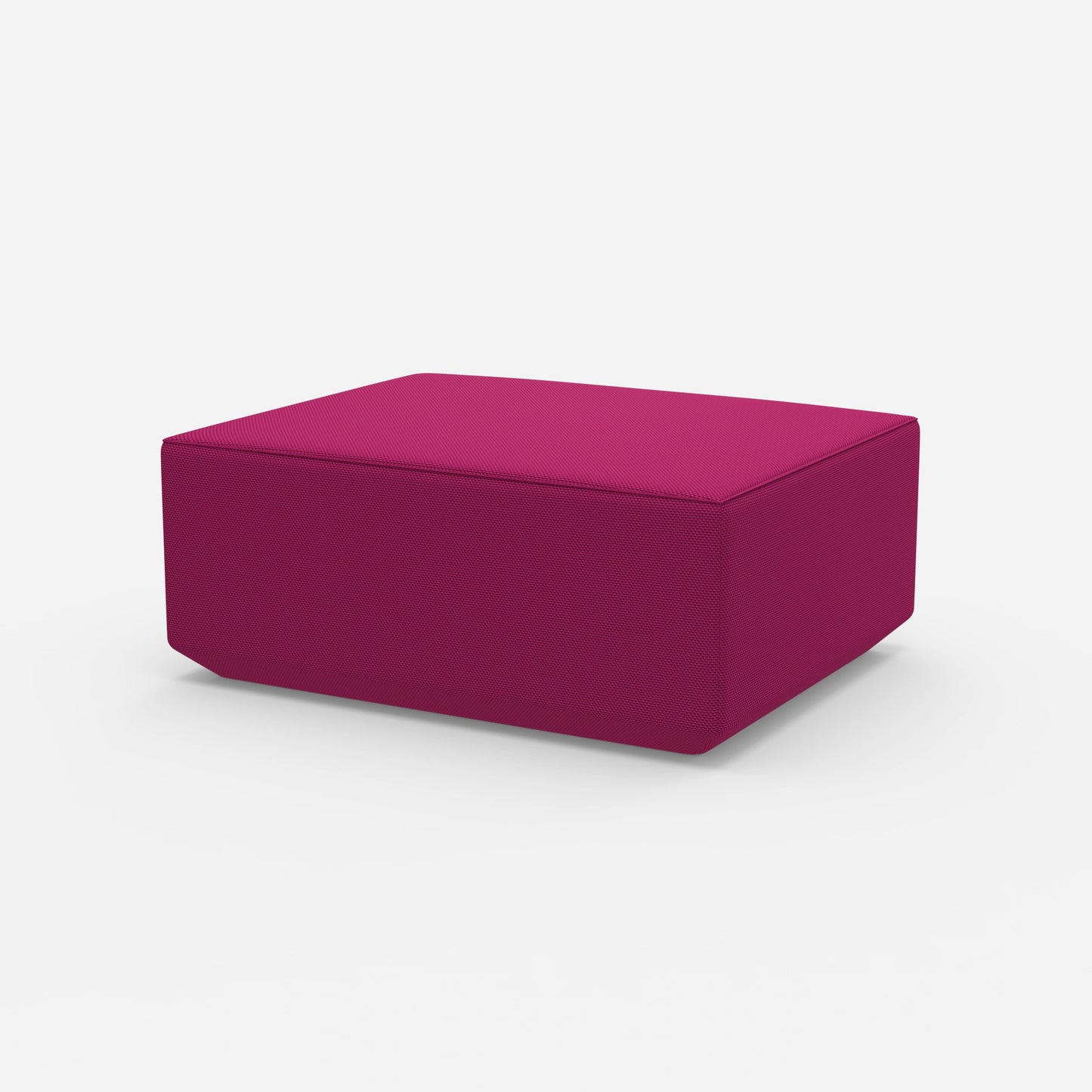 Pouf moderno rosa dal lato
