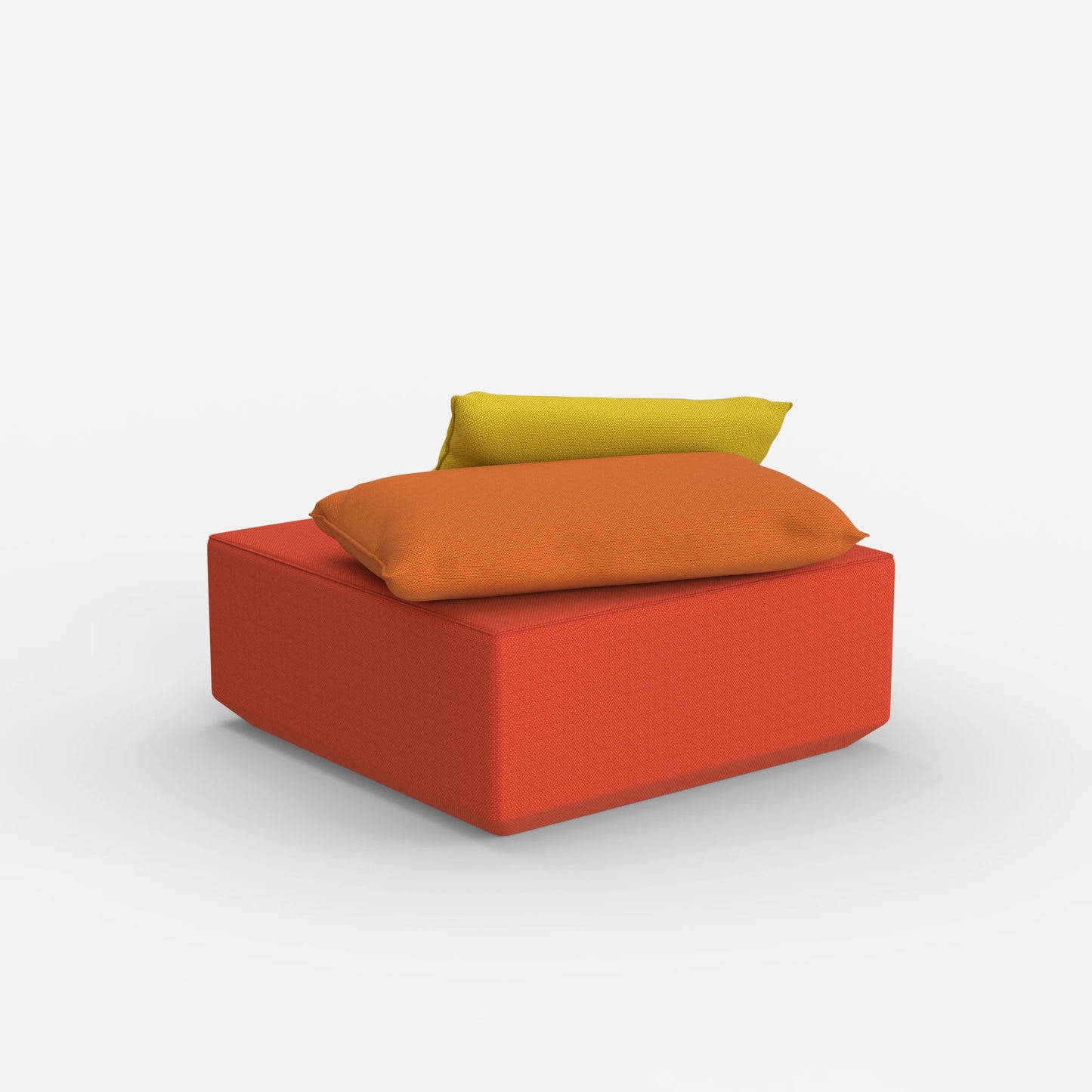 Pouf moderno quadrato da dietro