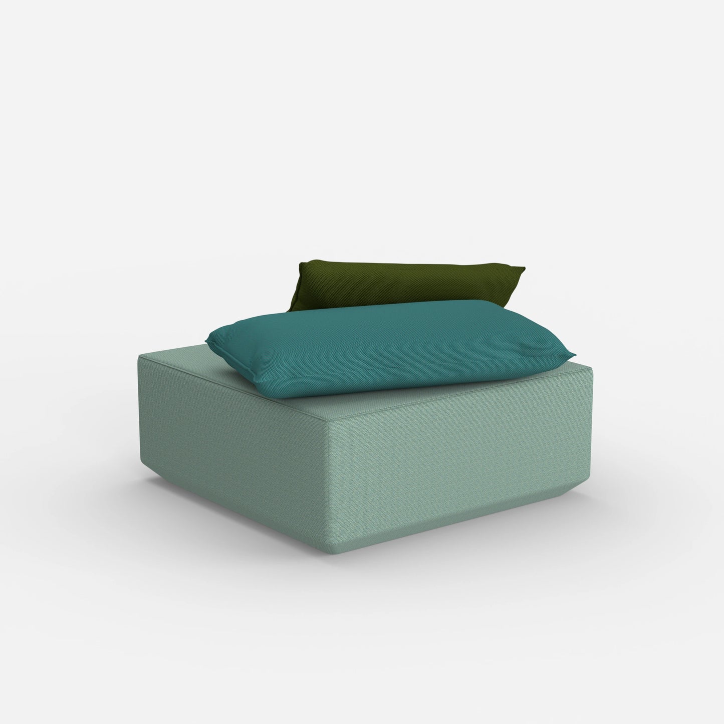 Pouf moderno quadrato da dietro