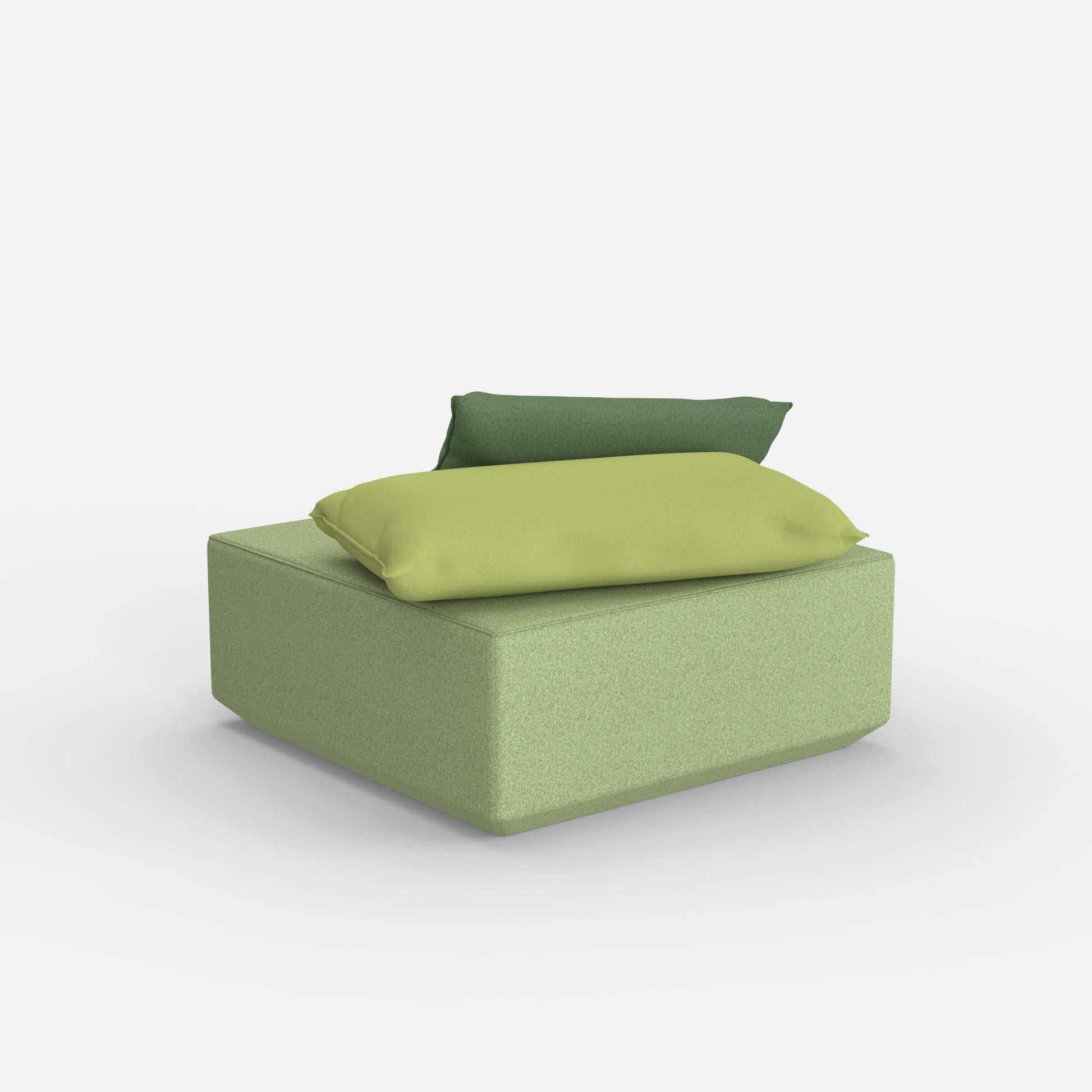 Pouf moderno quadrato da dietro