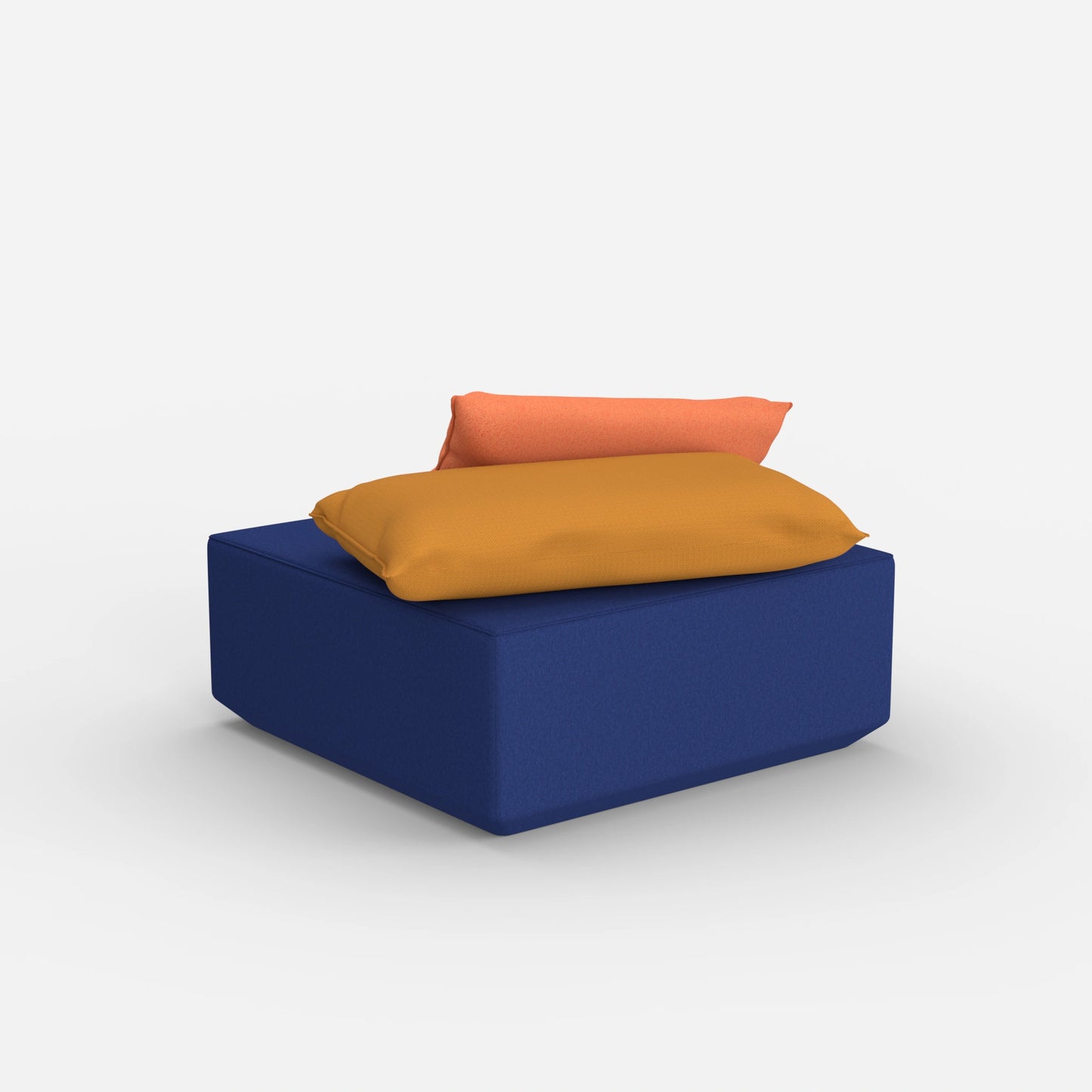 Pouf moderno quadrato da dietro