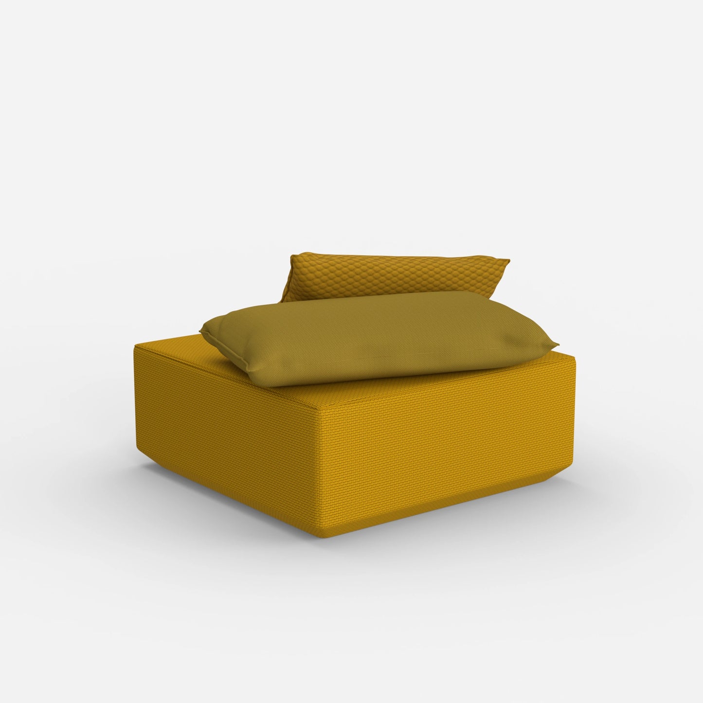Pouf moderno quadrato da dietro