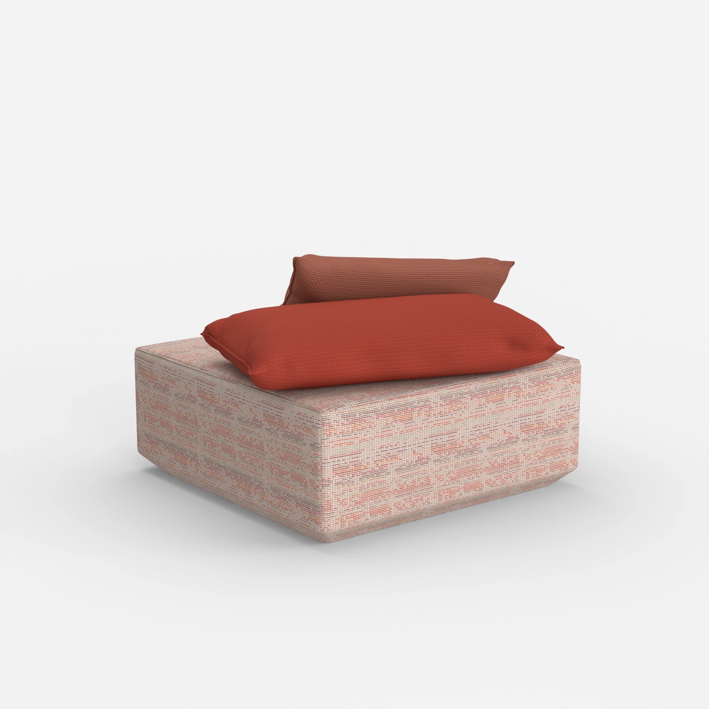 Pouf moderno quadrato da dietro