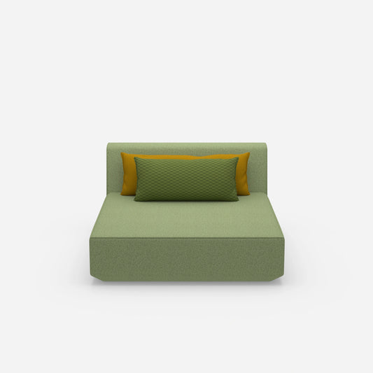 Chaise longue ampia e modulare vista frontale