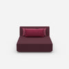 Chaise longue ampia e modulare vista frontale