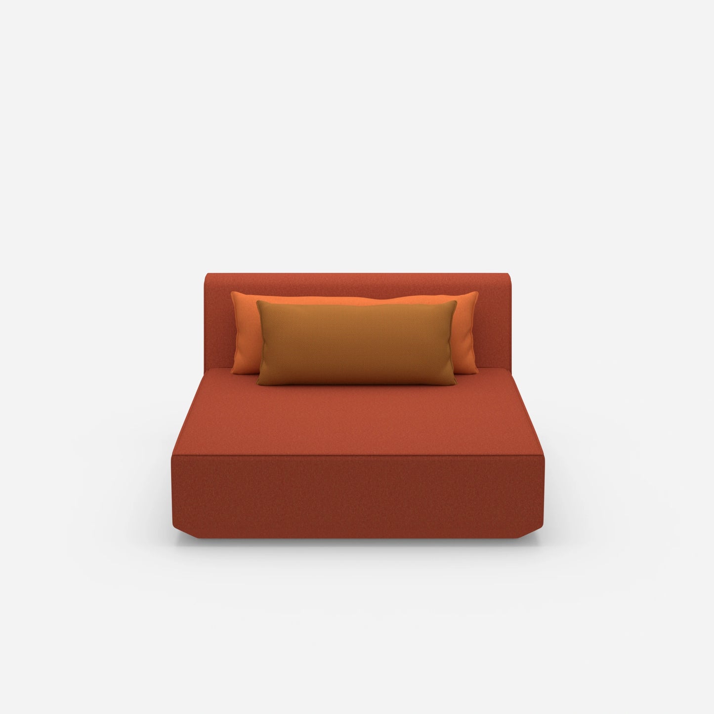 Chaise longue ampia e modulare vista frontale