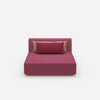 Chaise longue ampia e modulare vista frontale